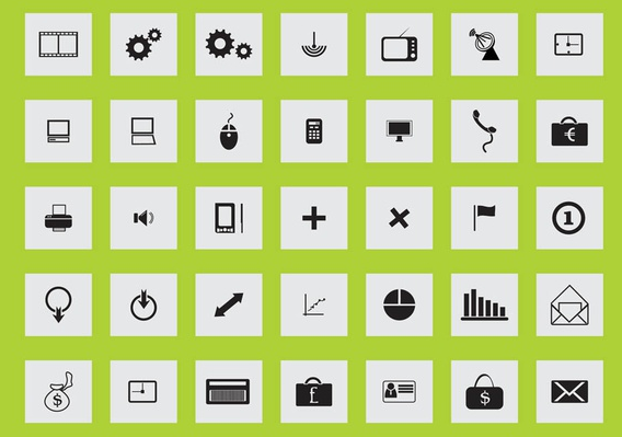 Square Icons Graphics shiny vector