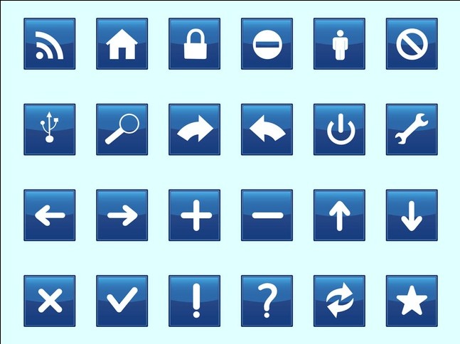 Square Technology Icons art vector graphics