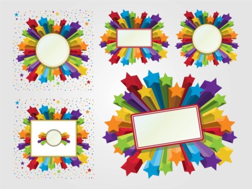 Starburst Banners vector