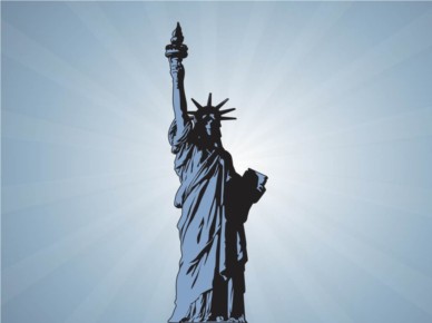 Statue Liberty vector