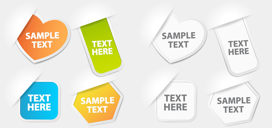Sticker tags vector