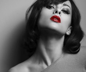 Stock Photo Woman Stylish make-up hairstyles 01