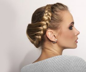 Stock Photo Woman Stylish make-up hairstyles 04