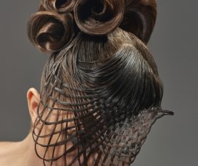 Stock Photo Woman Stylish make-up hairstyles 05