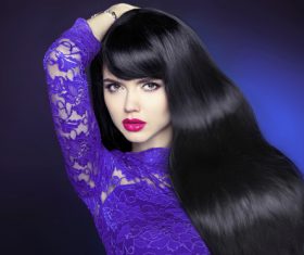 Stock Photo Woman Stylish make-up hairstyles 11