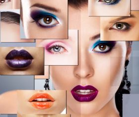 Stock Photo Woman eye and lip heavy make-up