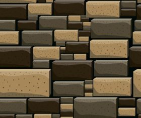Stone wall textured background vectors set 06