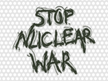 Stop Nuclear Poster Illustration vector