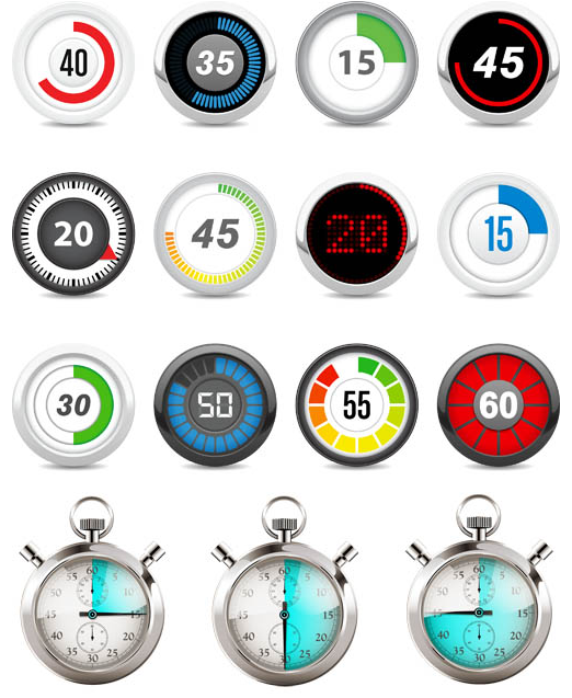 Stopwatches and Timers vector