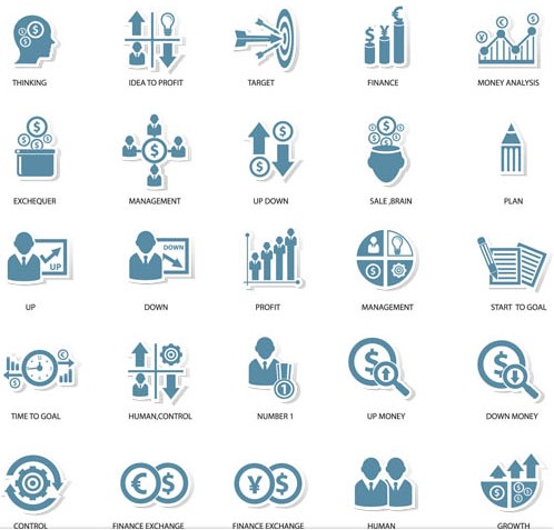 Strategy Icons graphic vector design