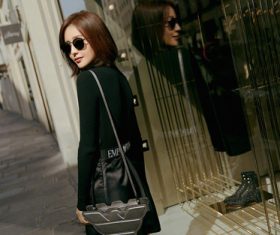 Street beat fashion attractive woman Stock Photo