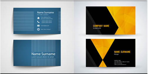 Stylish Business Cards Set 11 vector