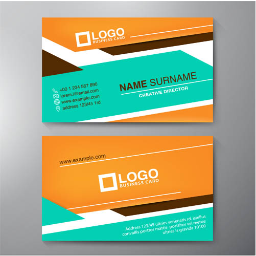 Stylish Business Cards Set 15 design vectors
