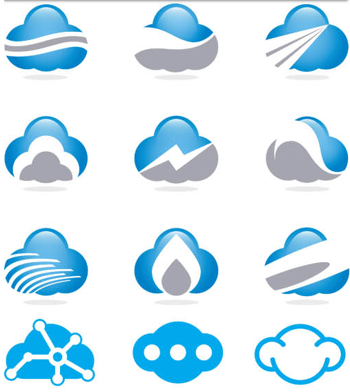 Stylish Clouds Logo vector