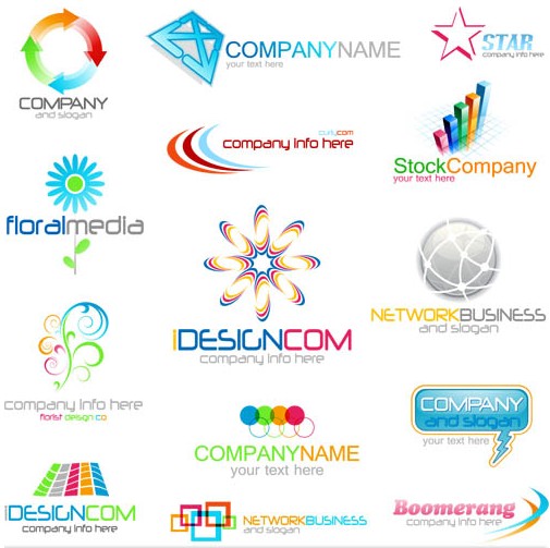 Stylish Company Logotypes art vector design