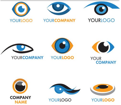Stylish Eyes Logotypes set vector