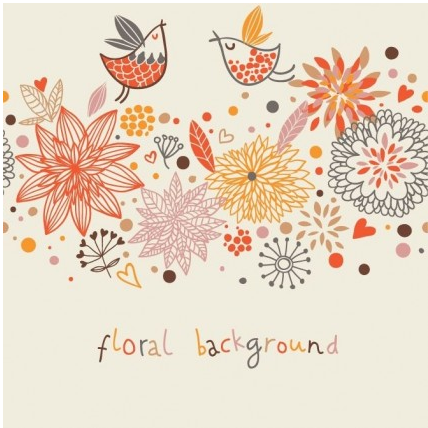 Stylish Floral Vector Backgrounds