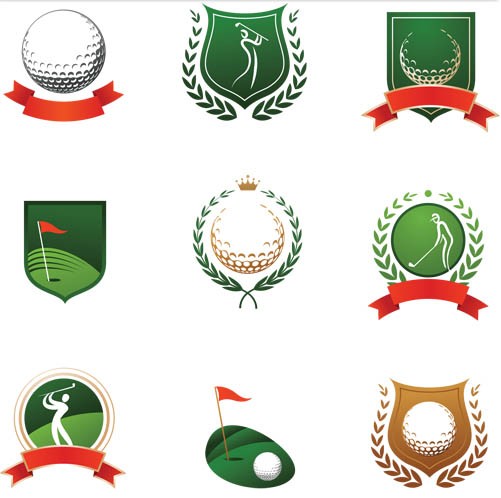Stylish Golf Logo vectors graphics