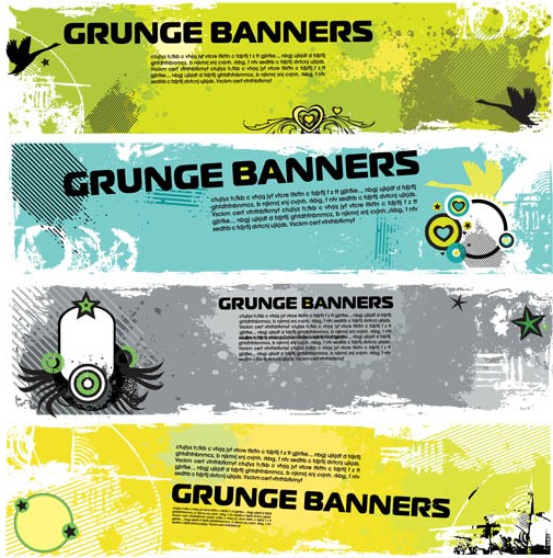 Stylish Grunge Banners vector