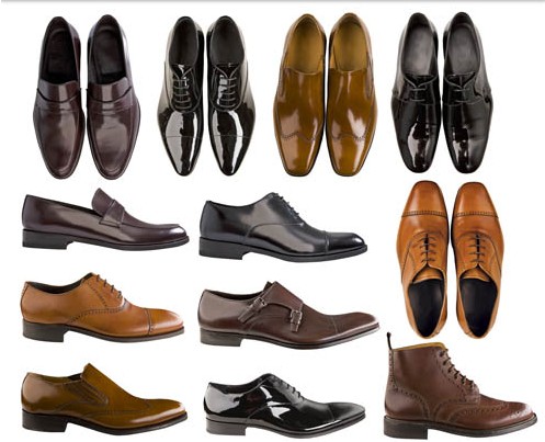 Stylish Mens Shoes vector set
