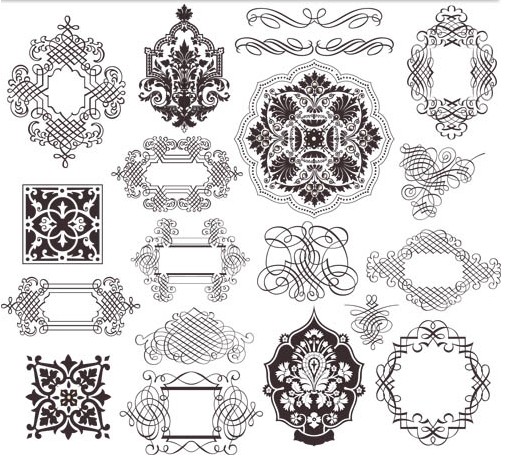 Stylish Ornament Elements design vectors