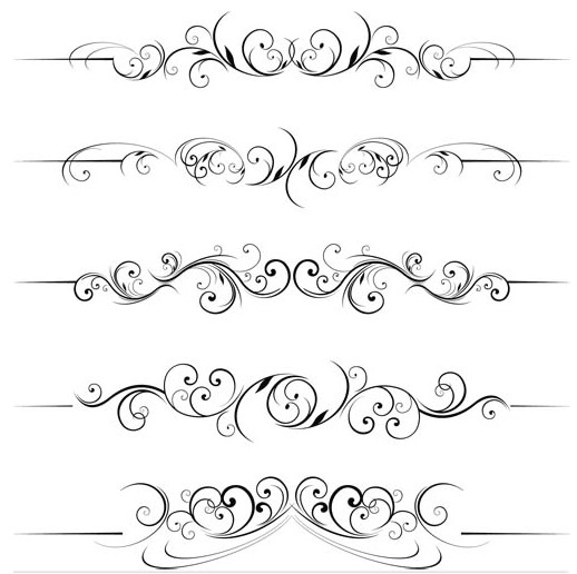 Stylish Ornamental Borders 5 design vector