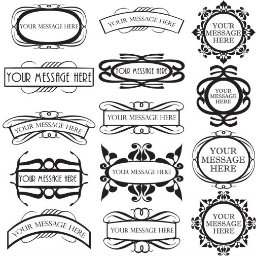 Stylish Ornate Labels vector
