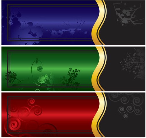 Stylish Royal Banners vectors graphic free download