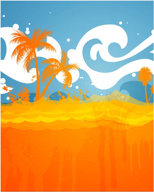 Summer Beach Backgrounds art vector
