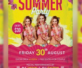 Summer Music Party Flyer PSD Template