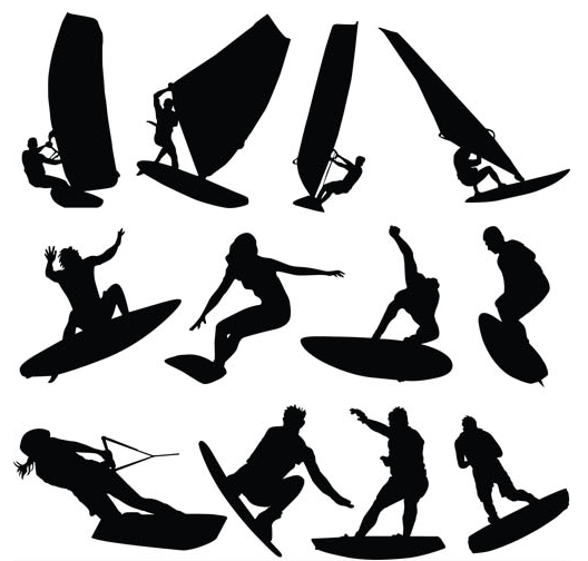 Summer Sports Silhouettes vector