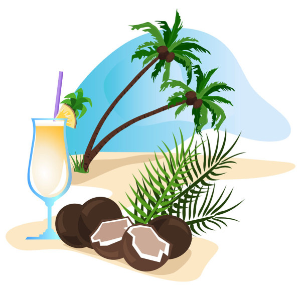 Summer beach with holiday 5 vector