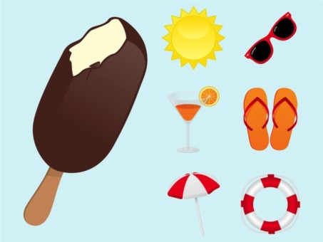 Summertime Icons vectors material
