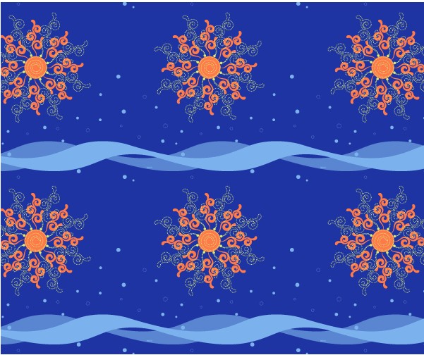 Sun and Motion Pattern vectors graphic