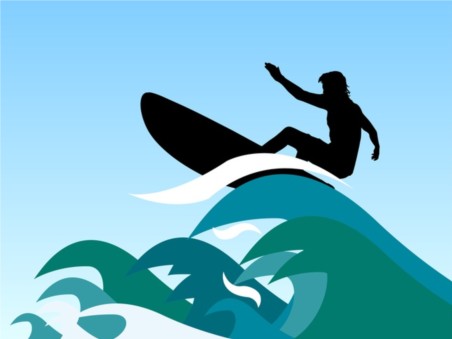 Surfer Waves vectors material