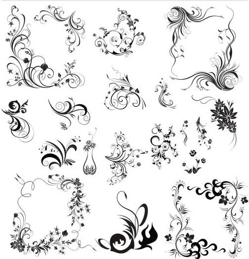 Swirl Floral Design vectors