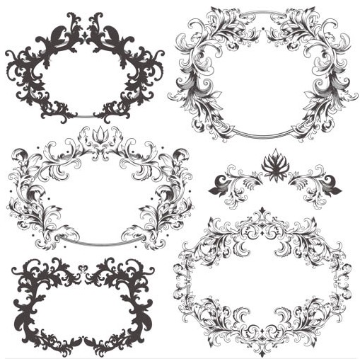 Swirl Ornament Frames Illustration vector