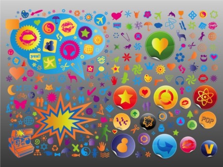 Symbols icon s vectors graphics