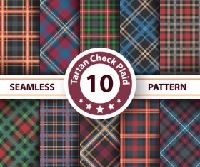 Tartan check plaid seamless pattern vector 01