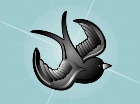 Tattoo Bird Image vector