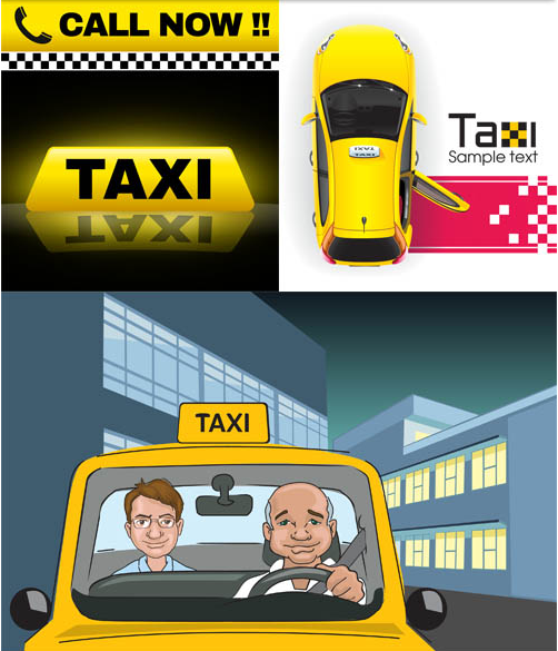 Taxi Set vector