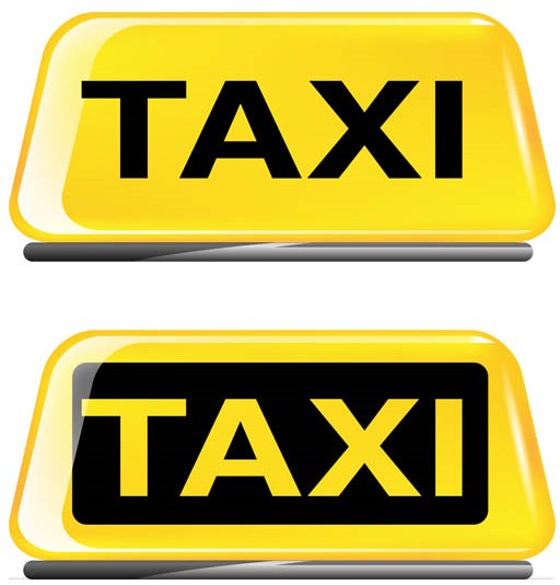 Taxi Symbols vector set