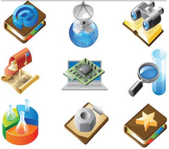 Technical Objects Icons art vector
