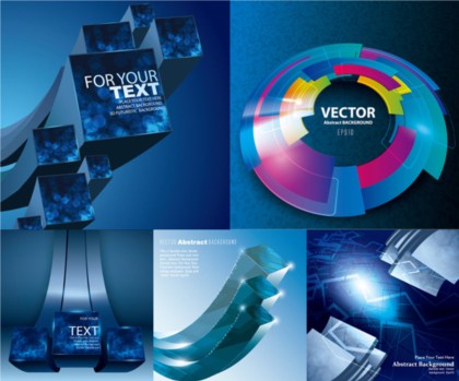 Technology blue background vector