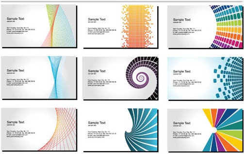 Templates for Cards vector set