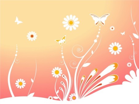 Tender Flowers background vector