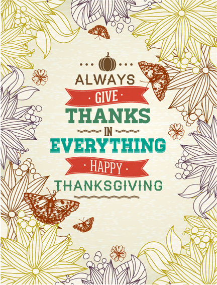 Thanksgiving hand drawn background vector