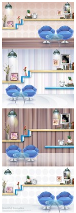 The room furnishings fashion Illustration vector