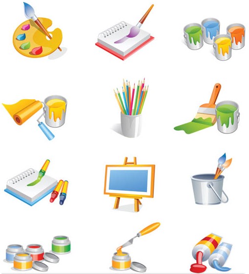 Things painters Illustration vector