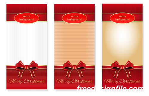 Three holiday vector christmas background material